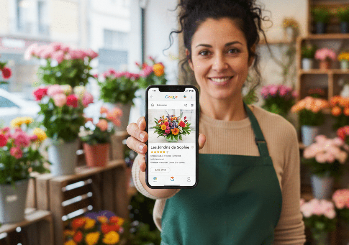 Entrepreneur consultant le trafic et la visibilité locale de son site internet sur mobile