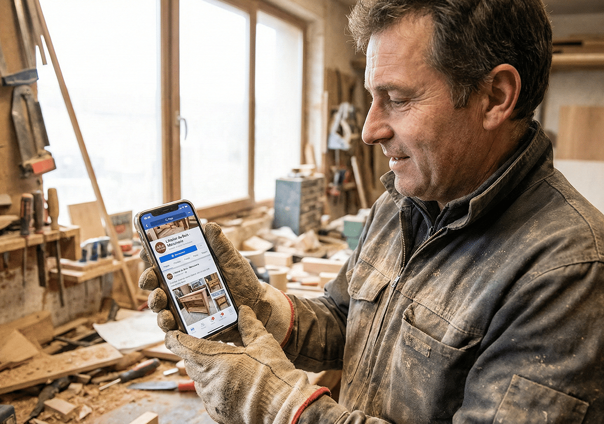 Site vitrine vs Page Facebook artisan